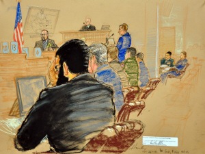 Croquis judiciaire du procès d'Omar Khadr Croquis judiciaire du procès d'Omar Khadr