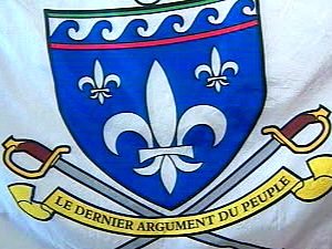 Le drapeau de la milice québécoise Le drapeau de la milice québécoise