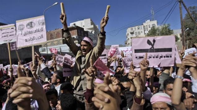 Manifestations à Sanaa, Yémen, 27 janvier 2011 Manifestations à Sanaa, Yémen, 27 janvier 2011