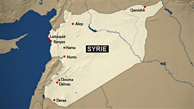 Carte de la Syrie Carte de la Syrie