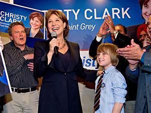 Christy Clark victoire Christy Clark victoire