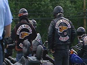 Des membres des hells Angels. Des membres des hells Angels.