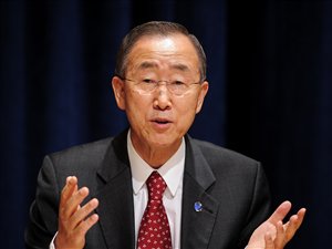 Le secrétaire général des Nations Unies, Ban ki-Moon Le secrétaire général des Nations Unies, Ban ki-Moon
