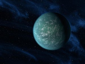 Impression artistique de Kepler-22b Impression artistique de Kepler-22b