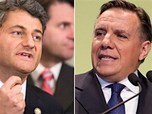 Gérard Deltell et Francois Legault Gérard Deltell et Francois Legault
