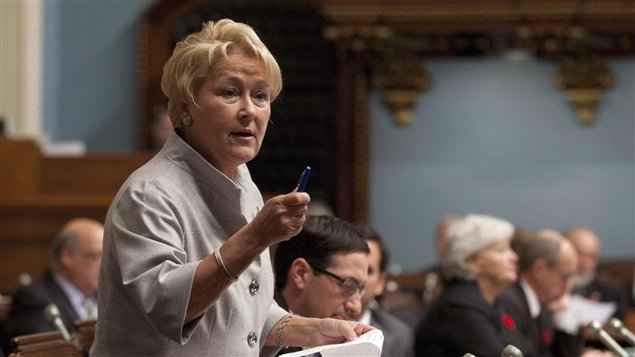 La chef du Parti québécois, Pauline Marois, à l'Assemblée nationale La chef du Parti québécois, Pauline Marois, à l'Assemblée nationale