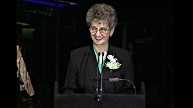 Gisèle Lalonde au grand rassemblement pour la survie de l'Hôpital Montfort. Gisèle Lalonde au grand rassemblement pour la survie de l'Hôpital Montfort.