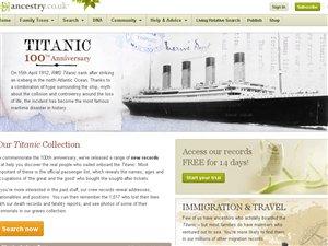 Le site Ancestry.co.uk publie quelque 200 000 documents sur le Titanic. Le site Ancestry.co.uk publie quelque 200 000 documents sur le Titanic.