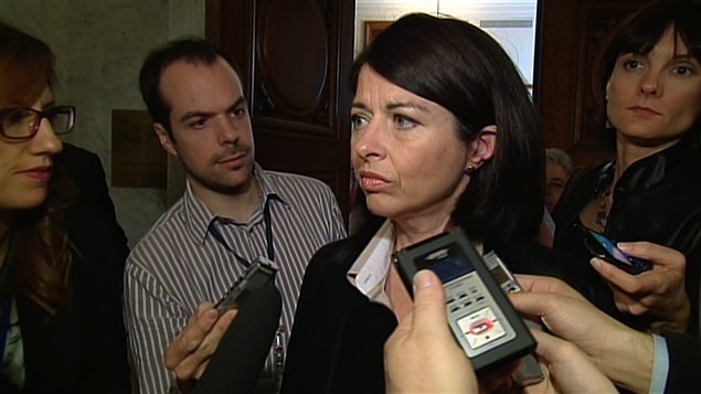 La ministre de l'Éducation, Line Beauchamp La ministre de l'Éducation, Line Beauchamp