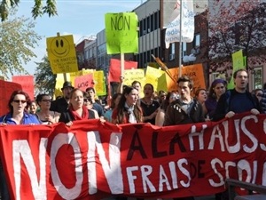 Manif des étudiants contre la hasse Manif des étudiants contre la hasse