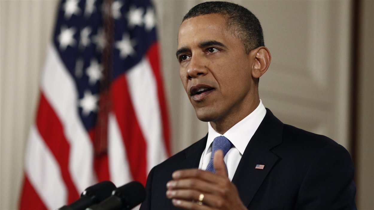 Barack Obama réagissant à la décision de la Cour suprême. Barack Obama réagissant à la décision de la Cour suprême.