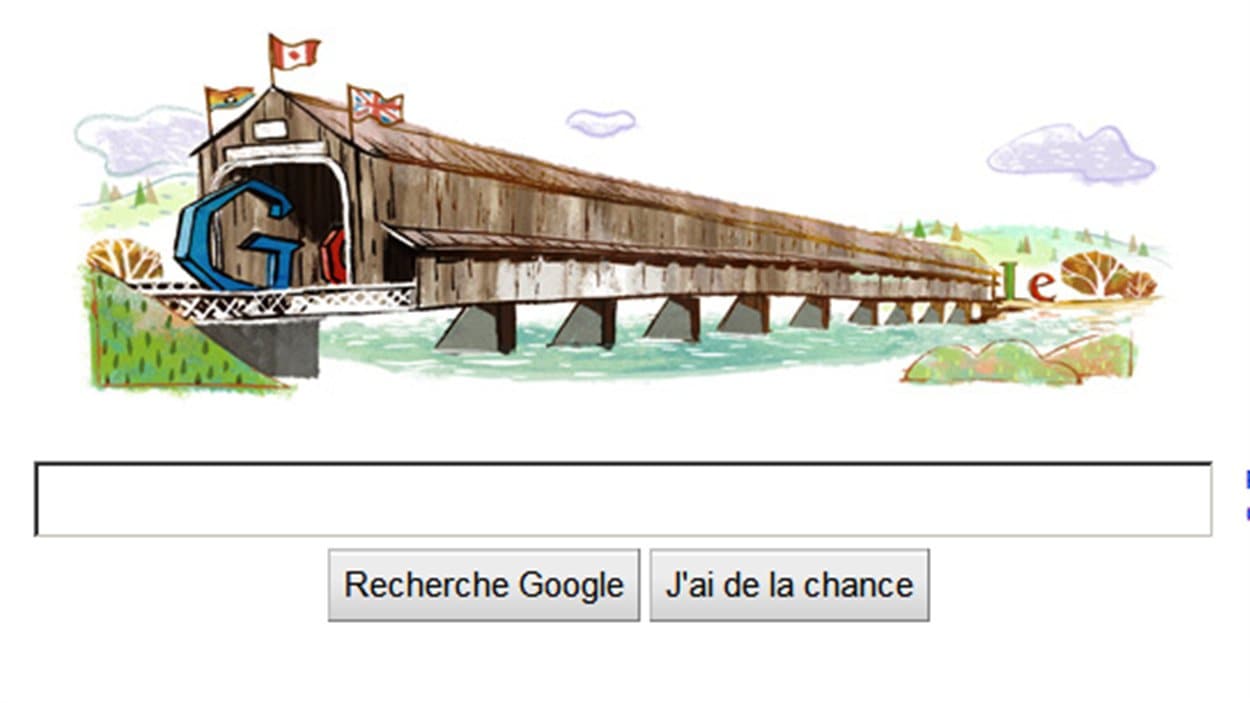 Le 111e anniversaire du pont couvert Hartland est souligné sur la page d'accueil de Google, au Canada. Le 111e anniversaire du pont couvert Hartland est souligné sur la page d'accueil de Google, au Canada.