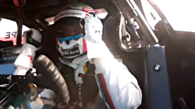 Bruno Spengler réagit dans son cockpit Bruno Spengler réagit dans son cockpit