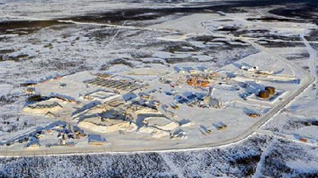 La mine Victor de De Beers, à 90 km à l'ouest d'Attawapiskat La mine Victor de De Beers, à 90 km à l'ouest d'Attawapiskat