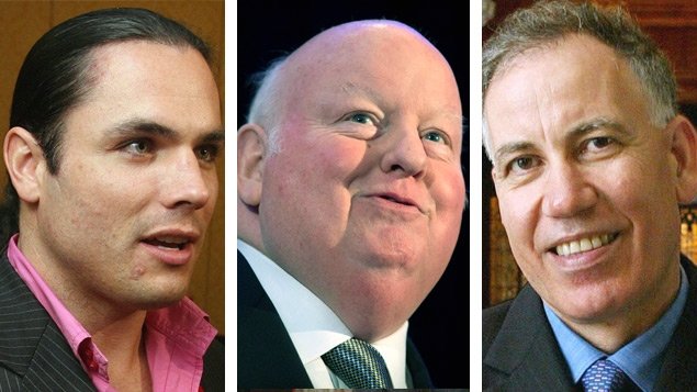 De gauche à droite : Patrick Brazeau, Mike Duffy et Mac Harb De gauche à droite : Patrick Brazeau, Mike Duffy et Mac Harb