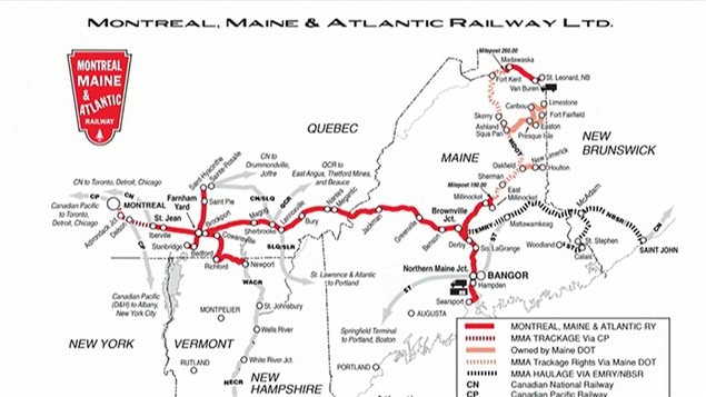 Le réseau de voies ferrées de la Montreal, Maine and Atlantic Le réseau de voies ferrées de la Montreal, Maine and Atlantic