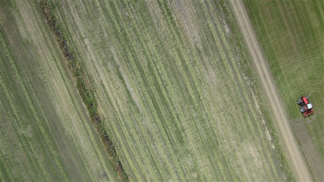 Photo prise par un drone à Saint-Liboire, en Montérégie. Photo prise par un drone à Saint-Liboire, en Montérégie.
