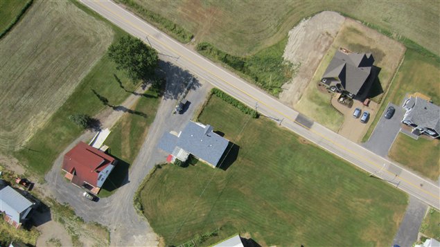 Photo prise par un drone à Saint-Liboire, en Montérégie. Photo prise par un drone à Saint-Liboire, en Montérégie.