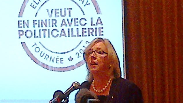 Elizabeth May, chef du Parti vert du Canada Elizabeth May, chef du Parti vert du Canada