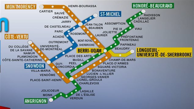 Carte Du Metro De Montreal