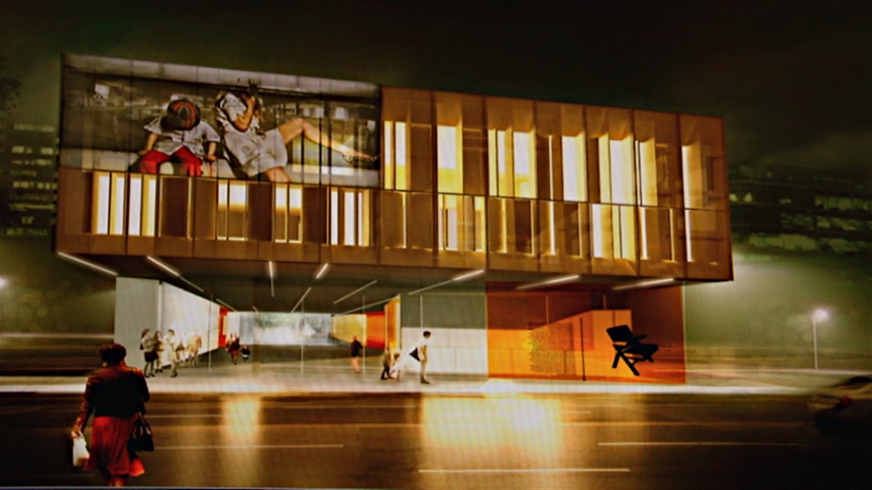 Un aperçu du futur bâtiment de La Nouvelle scène à Ottawa. Un aperçu du futur bâtiment de La Nouvelle scène à Ottawa.