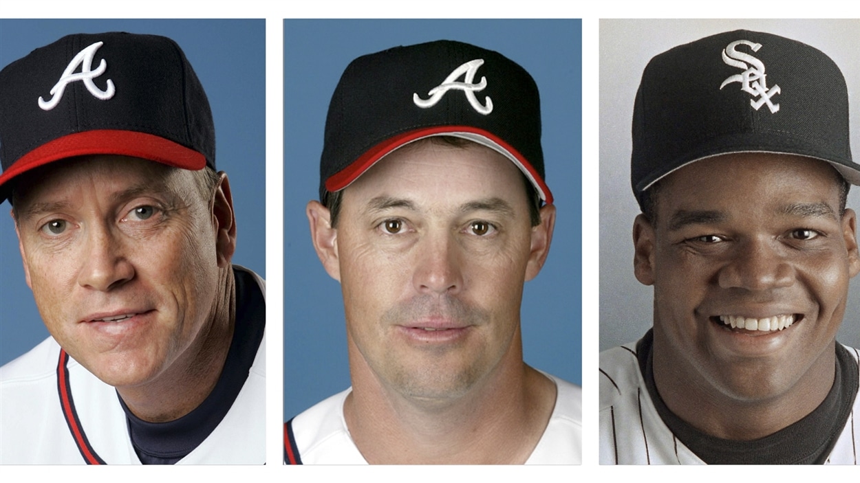 Greg Maddux, Tom Glavine et Frank Thomas Greg Maddux, Tom Glavine et Frank Thomas