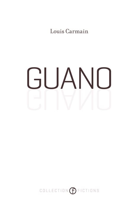 La couverture de « Guano », le roman de Louis Carmain. La couverture de « Guano », le roman de Louis Carmain.