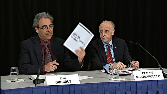 Luc Godbout et Claude Montmarquette ont produit un rapport sur l'état des finances publiques québécoises. Luc Godbout et Claude Montmarquette ont produit un rapport sur l'état des finances publiques québécoises.