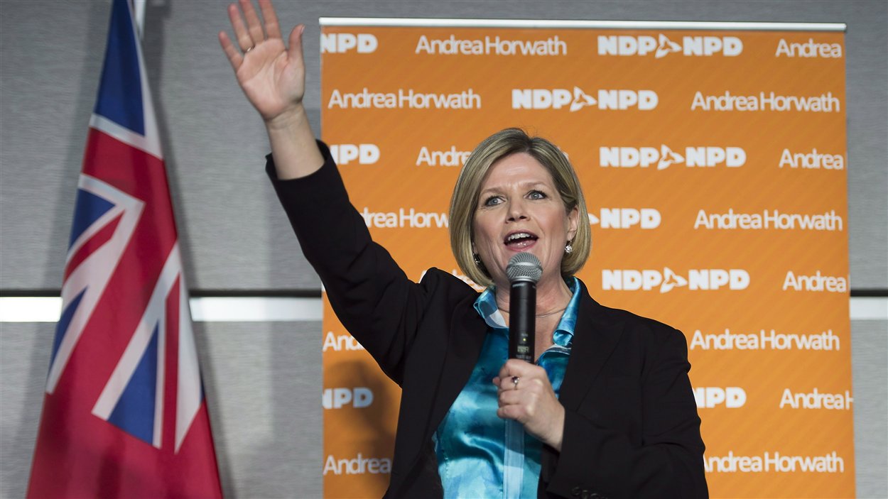 La chef du NPD Andrea Horwath La chef du NPD Andrea Horwath
