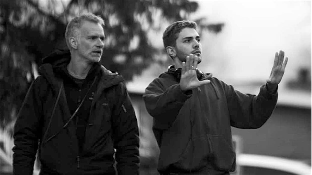 André Turpin et Xavier Dolan sur le plateau de tournage de Mommy André Turpin et Xavier Dolan sur le plateau de tournage de Mommy
