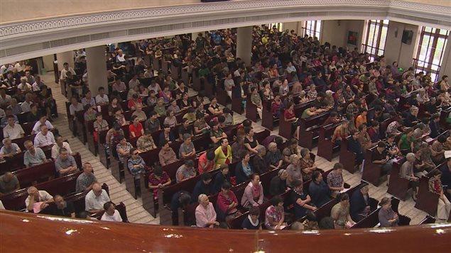 Intérieur d'une église chrétienne en Chine. Intérieur d'une église chrétienne en Chine.