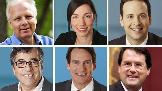 Les six candidats à la direction du Parti québécois Les six candidats à la direction du Parti québécois
