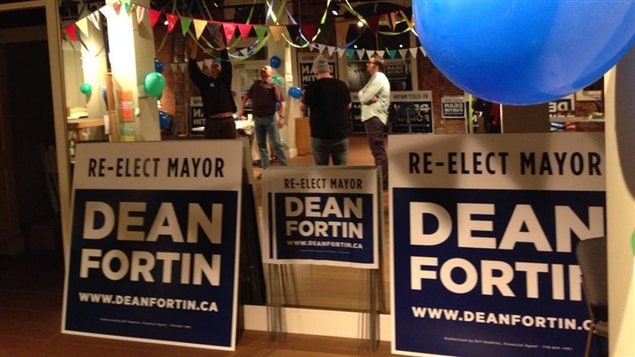 Un bureau de campagne de Dean Fortin Un bureau de campagne de Dean Fortin