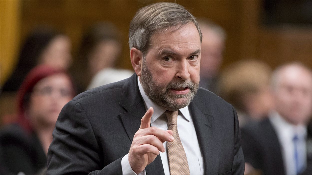 Le chef du NPD Thomas Mulcair aux Communes Le chef du NPD Thomas Mulcair aux Communes