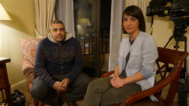 Mohamed Fahmy et la journaliste Marie-Ève Bédard Mohamed Fahmy et la journaliste Marie-Ève Bédard