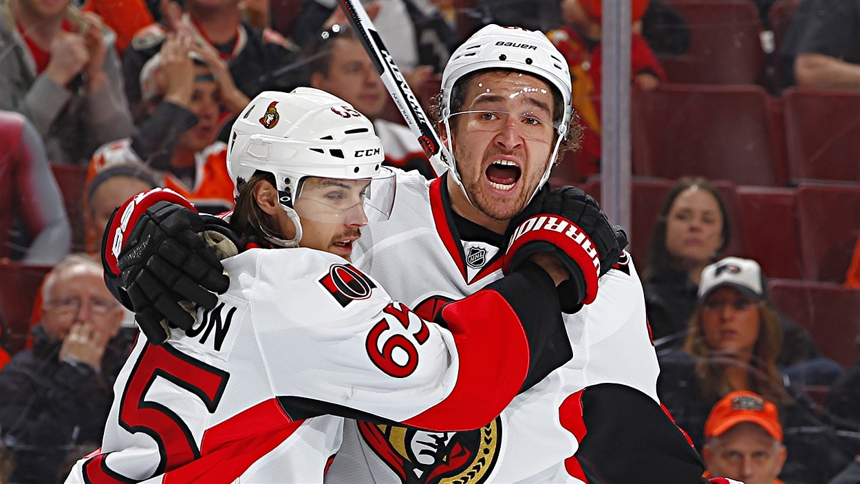 Erik Karlsson et Mark Stone Erik Karlsson et Mark Stone