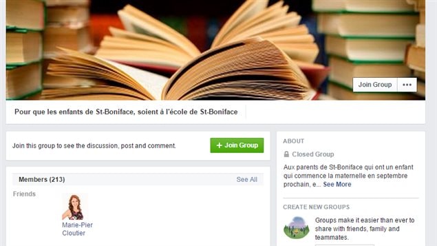 Une page Facebook a été créée pour que les enfants de l'école Saint-Boniface puissent y demeurer Une page Facebook a été créée pour que les enfants de l'école Saint-Boniface puissent y demeurer
