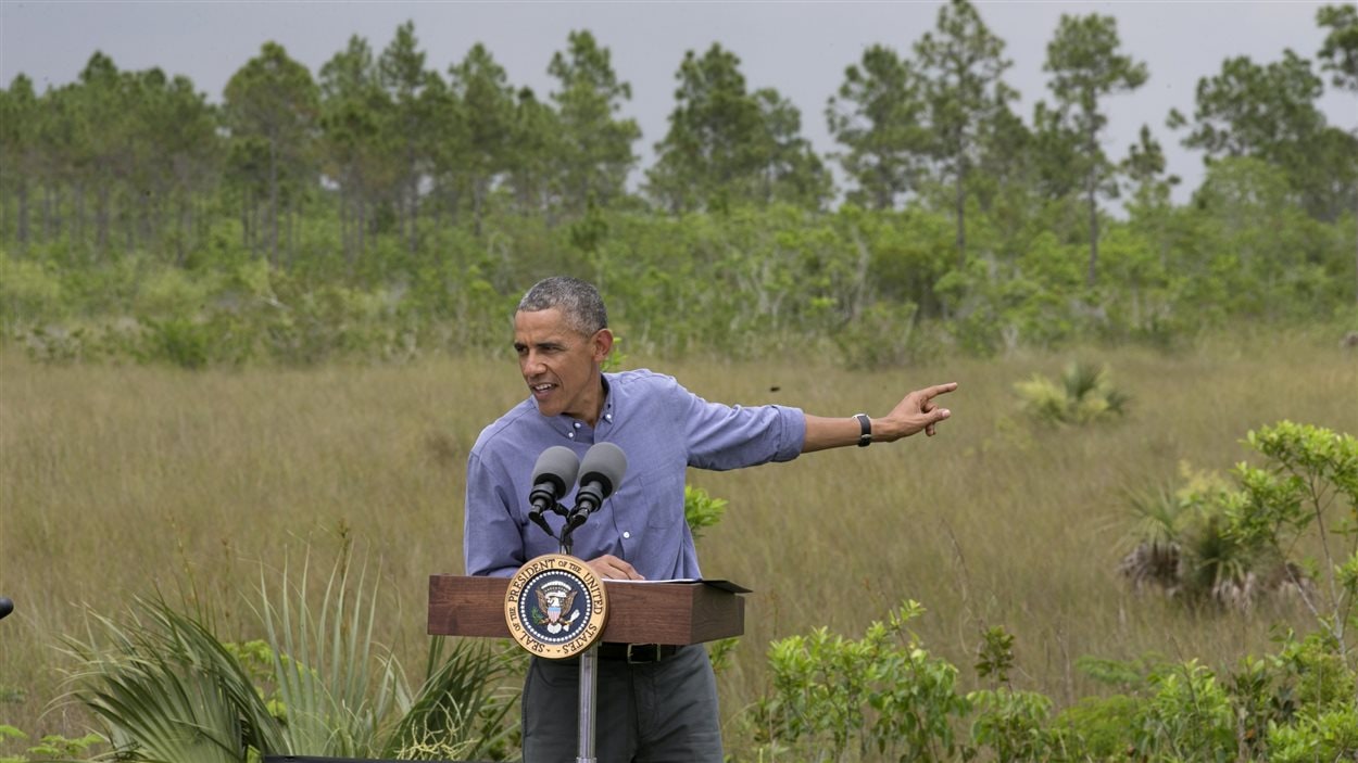 Le président Obama au parc national des Everglades dans le sud de la Floride Le président Obama au parc national des Everglades dans le sud de la Floride
