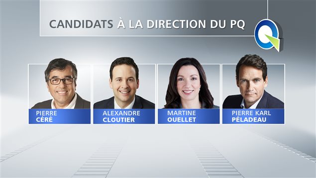 Les quatre candidats à la direction du PQ Les quatre candidats à la direction du PQ