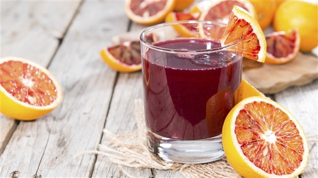 Cocktail aux oranges sanguines