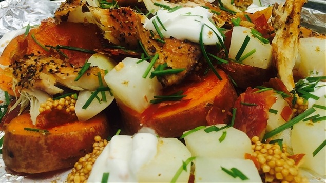 Salade de patates douces et de kolrabi Salade de patates douces et de kolrabi