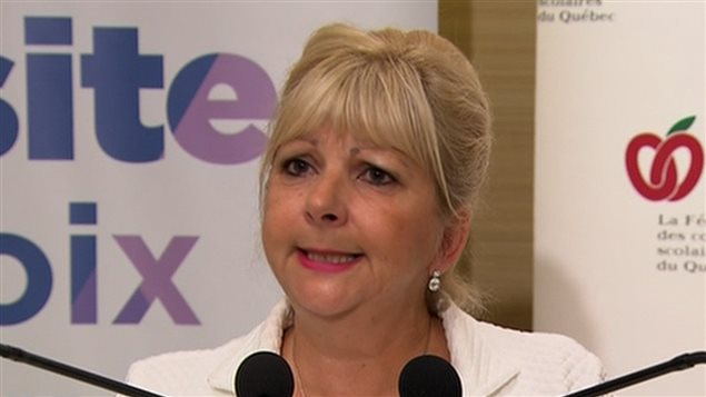 La présidente de la Fédération des commissions scolaires du Québec, Josée Bouchard La présidente de la Fédération des commissions scolaires du Québec, Josée Bouchard