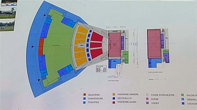 Le projet d’amphithéâtre Cité Nautica, au début de 2002 Le projet d’amphithéâtre Cité Nautica, au début de 2002