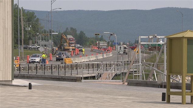 Les travaux effectués sur la route près du site historique Gaspé, Berceau du Canada Les travaux effectués sur la route près du site historique Gaspé, Berceau du Canada