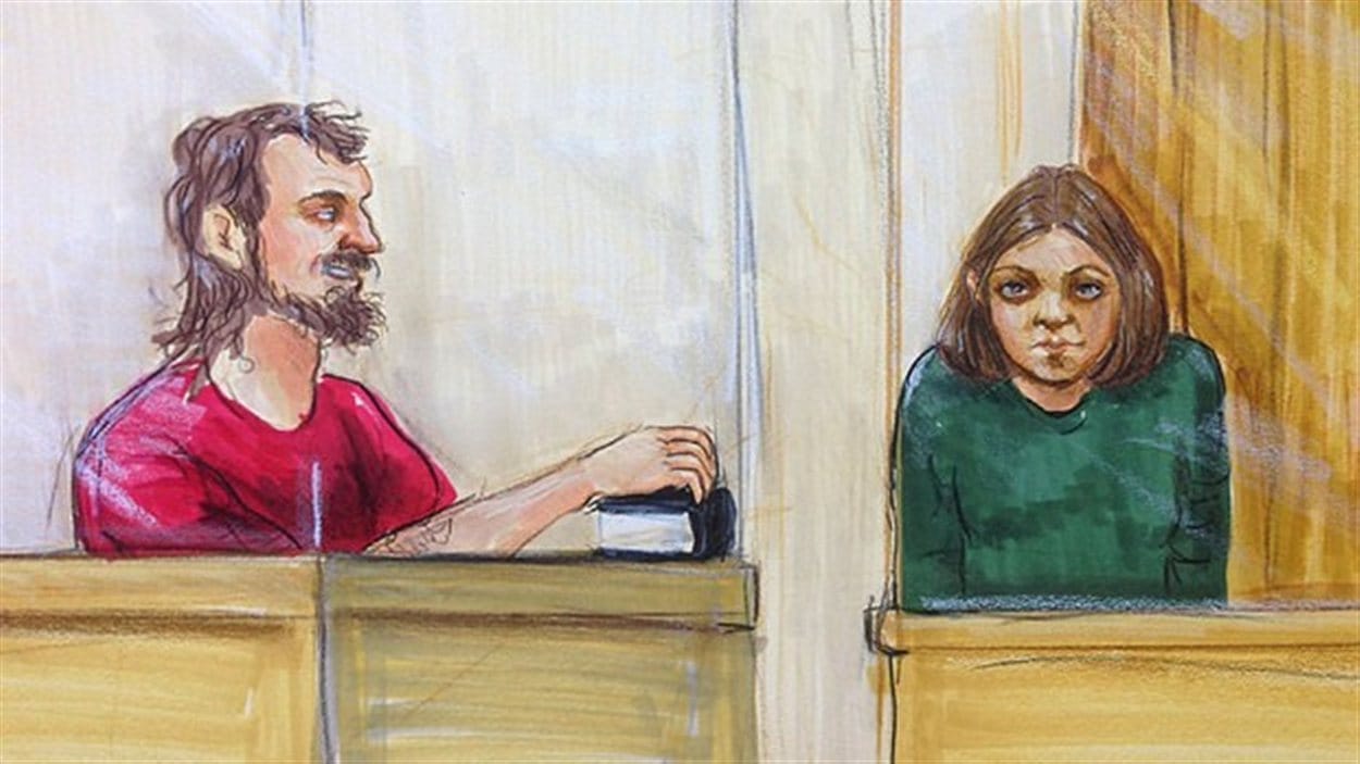 Photo de John Nuttall et Amanda Korody pendant leur premier procès. Photo de John Nuttall et Amanda Korody pendant leur premier procès.