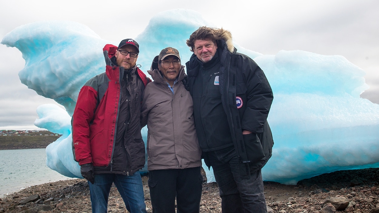 Le cinéaste Benoît Pilon, le comédien Natar Ungalaaq et le directeur photo Michel La Veaux Le cinéaste Benoît Pilon, le comédien Natar Ungalaaq et le directeur photo Michel La Veaux