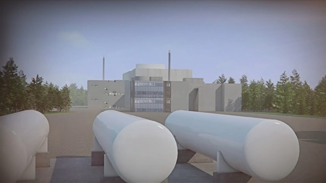 Maquette de l'usine de Stolt LNGaz dans une vidéo promotionnelle de l'entreprise Maquette de l'usine de Stolt LNGaz dans une vidéo promotionnelle de l'entreprise