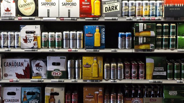 Bières dans un dépanneur. Bières dans un dépanneur.