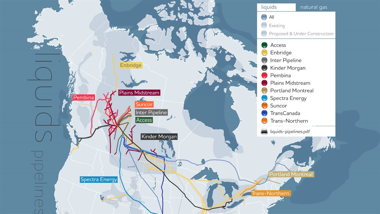 Une nouvelle carte interactive montre l'emplacement des pipelines au