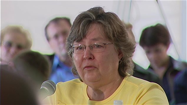 Une participante à la Table ronde des francophones et des Métis de l'Ouest canadien, à Willow Bunch, en 2008 Une participante à la Table ronde des francophones et des Métis de l'Ouest canadien, à Willow Bunch, en 2008